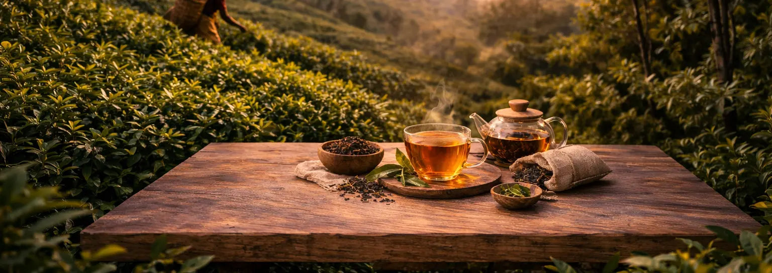 Organic tea farming in Sri Lanka highland tea gardens sustainable harvesting