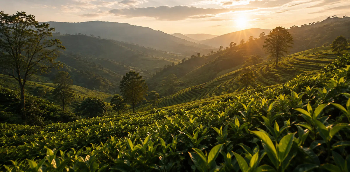 Expansive tea garden in the Sri Lankan highlands