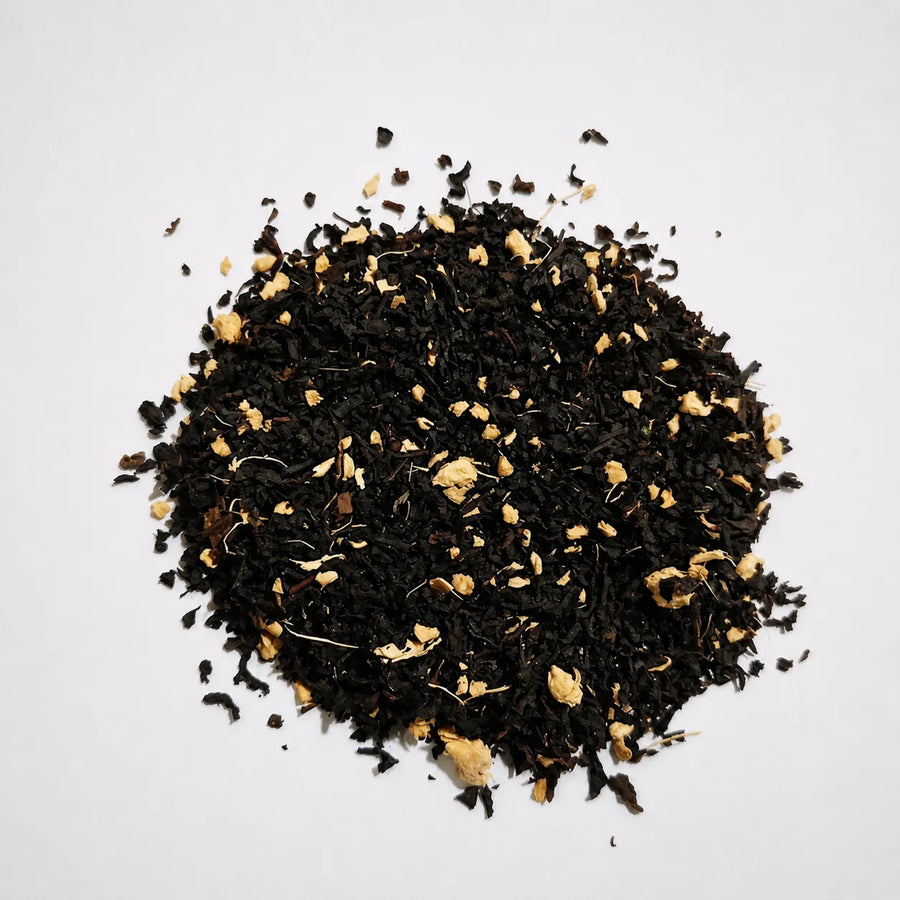 Ginger black tea bags with loose leaf Ceylon tea and warming ginger spice by Ceyara
