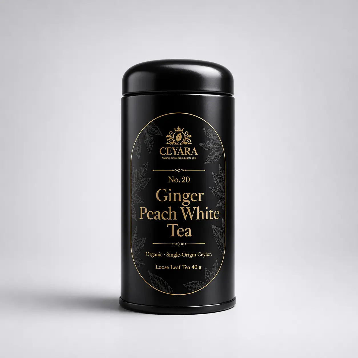 CEYARA White tea with ginger and peach in loose leaf tin