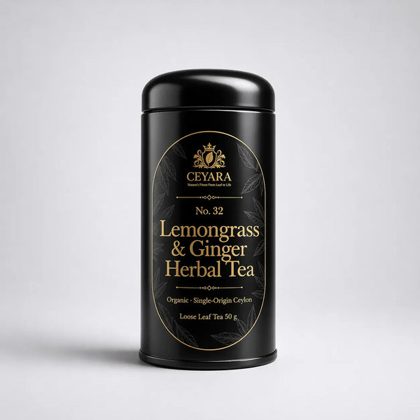 CEYARA Lemongrass and ginger herbal tea loose leaf tin