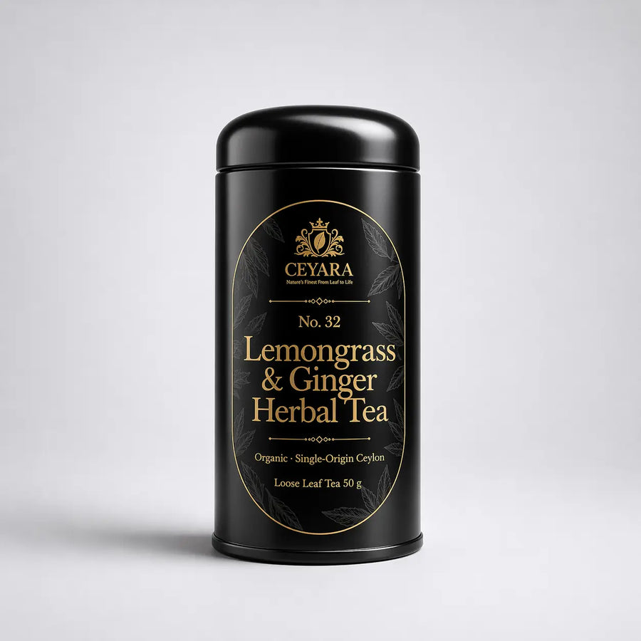 CEYARA Lemongrass and ginger herbal tea loose leaf tin