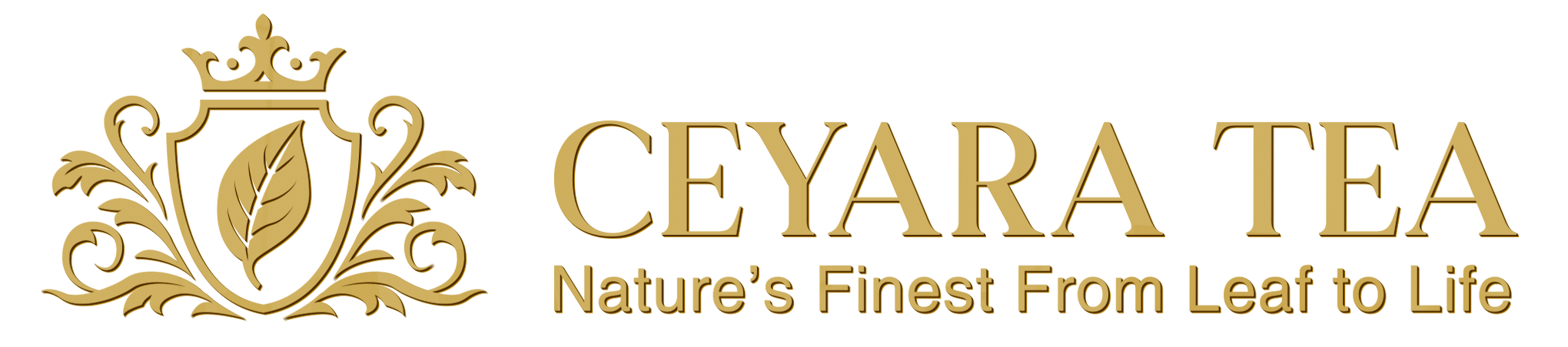CEYARA Tea horizontal logo for premium Ceylon tea brand from Sri Lanka.