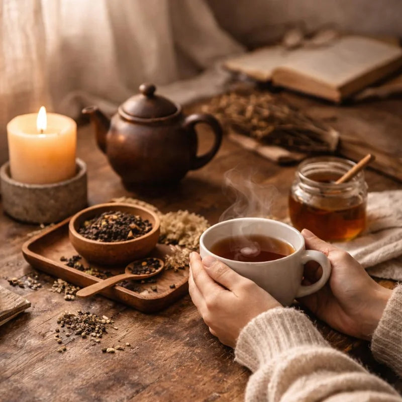 Hands holding a warm cup of tea during a calm and mindful daily ritual